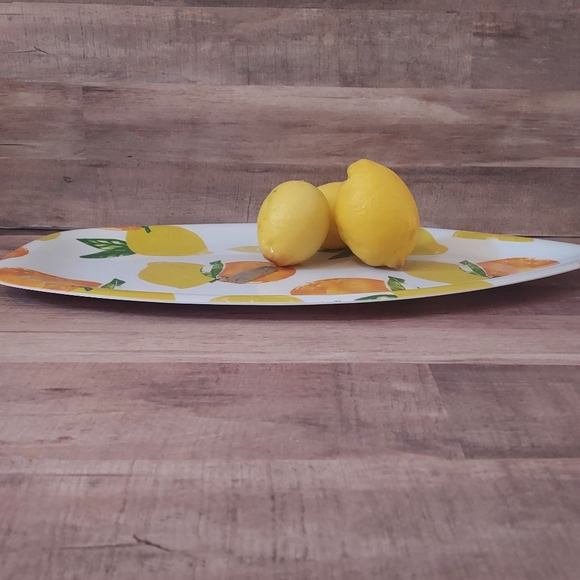 🍋 Lemons Oranges Fruit & Vegetable Kitchen Plate Tray Serving Platter NEW 🍋 - Picture 2 of 6